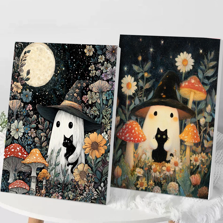 

CHENISTORY Painting By Number Halloween ghost For Adults HandPainted Art Gift DIY Picture By Number Home Decor