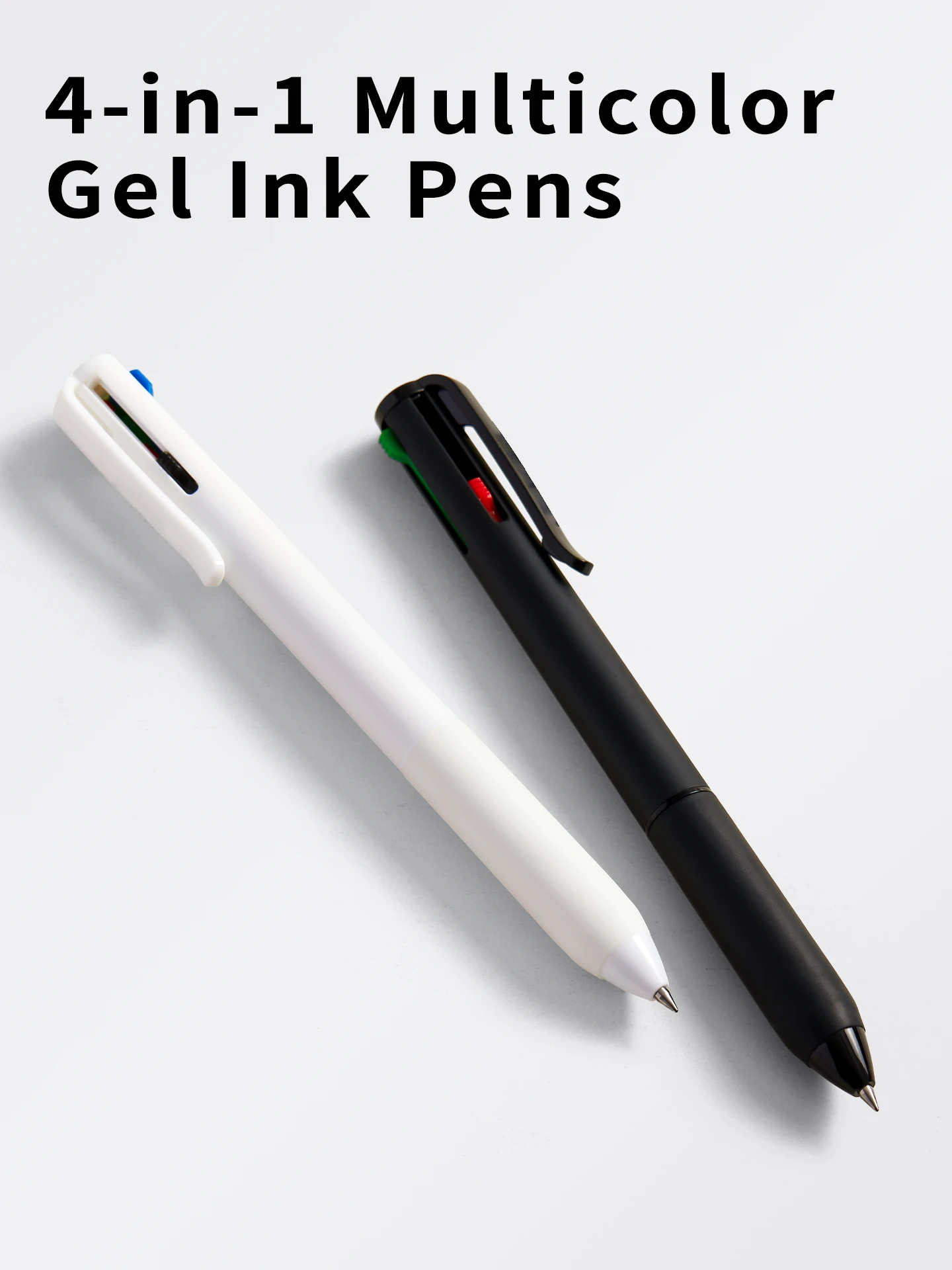 4-in-1 Mehrfarbige Gelschreiber, 0,5mm Feine Spitze, 4 Farben Einziehbarer Kugelschreiber für Schule, Büro & Journaling – Detail 3