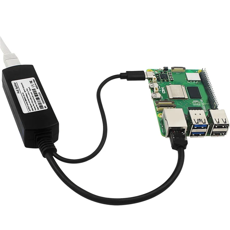 【Buy Now】2X POE Splitter For Raspberry Pi5/5 Generation 5V 4A Type-C Interface Gigabit Ethernet Power Over Ethernet Splitter