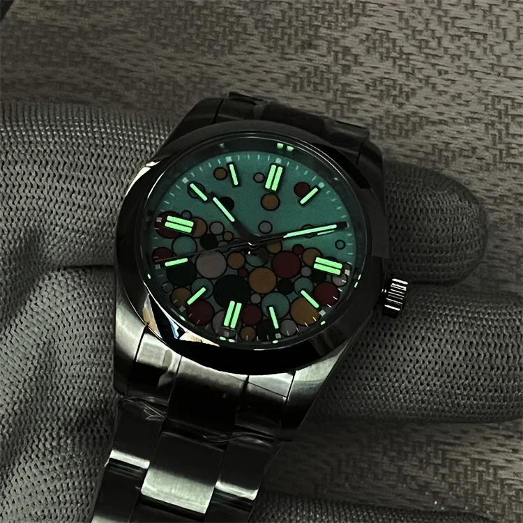 Men's and Women's Watches 36mm Color Bubble Watch NH35 Mechanical Watch Sapphire Glass Waterproof Watch Precision Steel NEW DIY