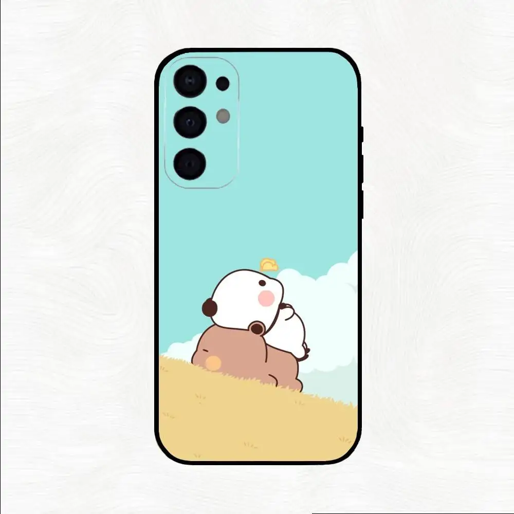 حافظة هاتف C-Cute BuBu DuDu لهاتف سامسونج S25، S24، S21، S22، S23، S30، Ultra، S20، Plus، غطاء أسود من السيليكون الناعم