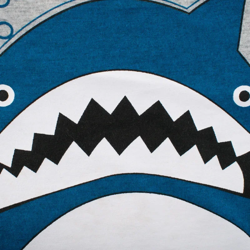 Boys Cartoon Shark Print T-shirts Kids Clothes T Shirt for Boy Children Summer Short Sleeve Cotton Tops Clothing Dropshipping