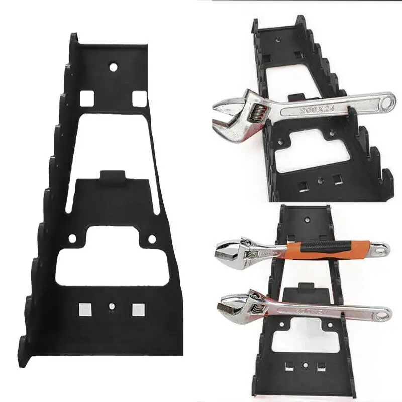 Spanner Holders Wrench Holder Wall-Mounted Wrench Storage Bracket Wrench Storage Tray Repair Tool Box Hardware Organizer