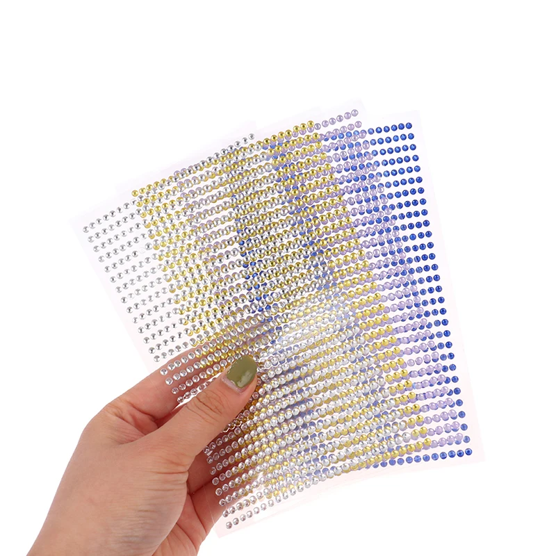 750pcs Diamond Crystal Rhinestone Sticker Self Adhesive Decal Acrylic Tattoo