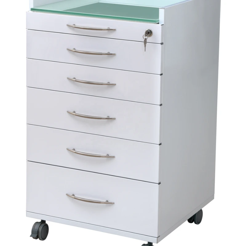 equipment metal stainless steel 5 drawers medical mobile desktop cabinet clinic furniture dental cabinet