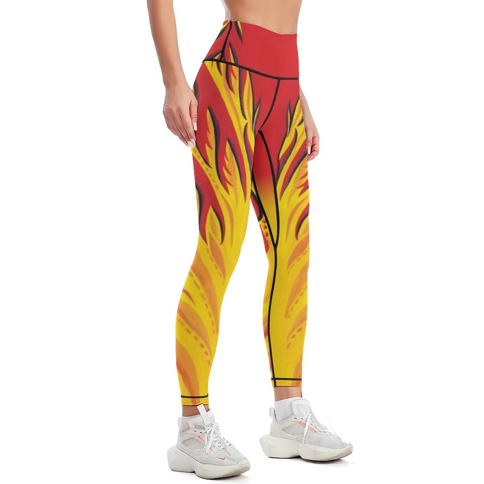 Fiery Phoenix Leggings for physical push up fitness Womens Leggings