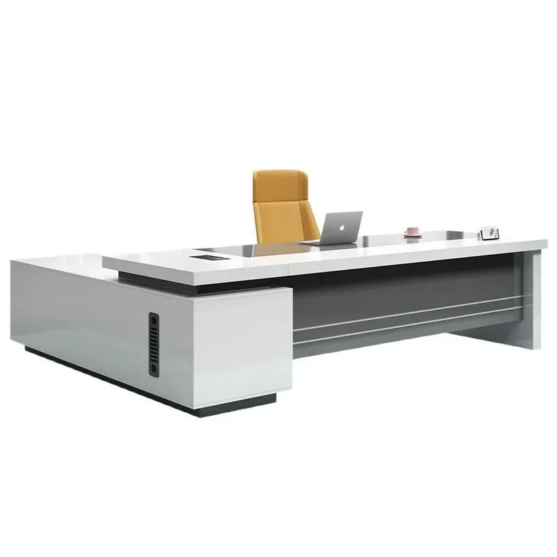 

Office Furniture Simple Modern President White Board Office Desk and Chair Combination Manager Single Office Douyin
