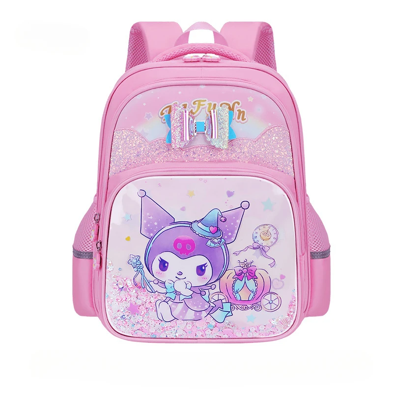 New cartoon Kuromi Kids Backpack  Schoolbag Girls and Boys Cute Shoulder Bag