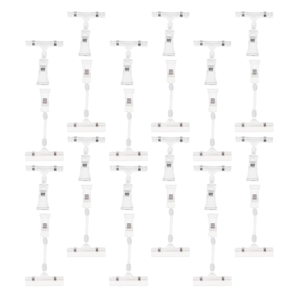 

50Pcs Clear Rotatable Merchandise Clips Retail Sign Holders Easy Use Store Display Price Tags Supermarket Retail Sign Holder