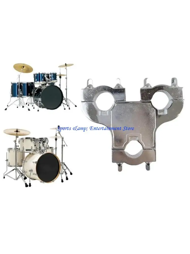

G7NF Drum Mounting Clamp Drum Set Accessory Portable Three Hole Drum Seats Connector