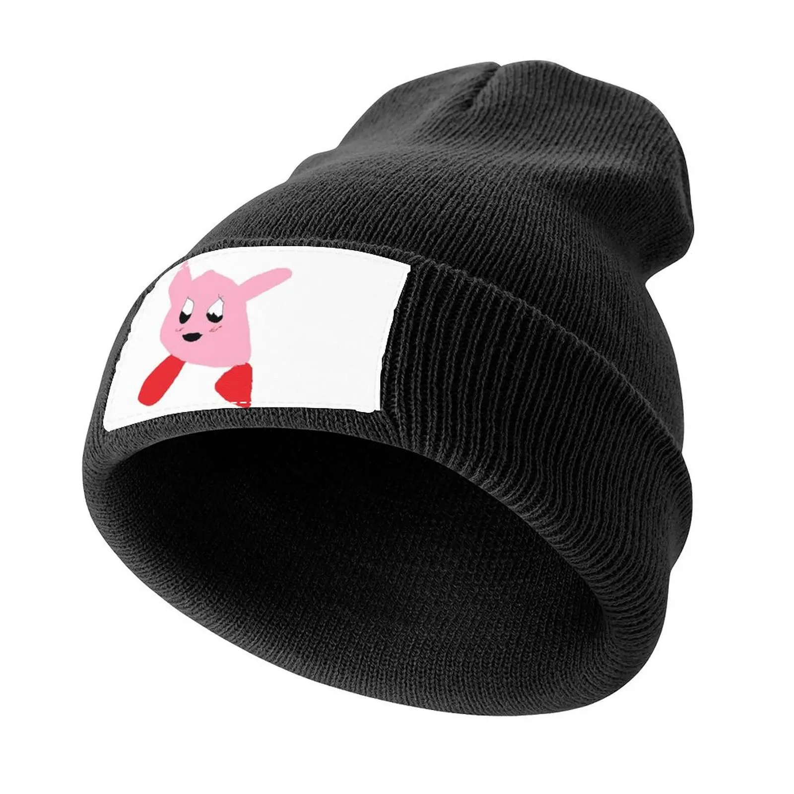 Non descript pink puffball (by Koi) Knitted Cap Brand Man cap Hat Beach Anime Golf Wear Ladies Men's