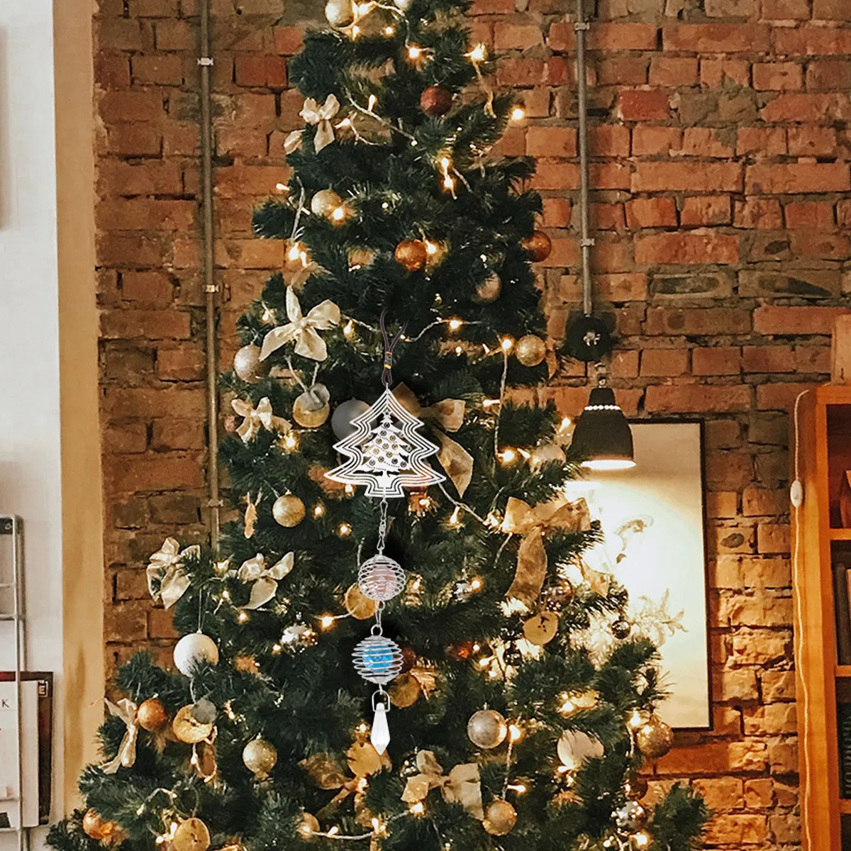 1Pcs Elegant Metal Wind Chime for Indoor Outdoor Use Rotating Pendant with Pleasant Sound Home Office Garden Decoration Gift
