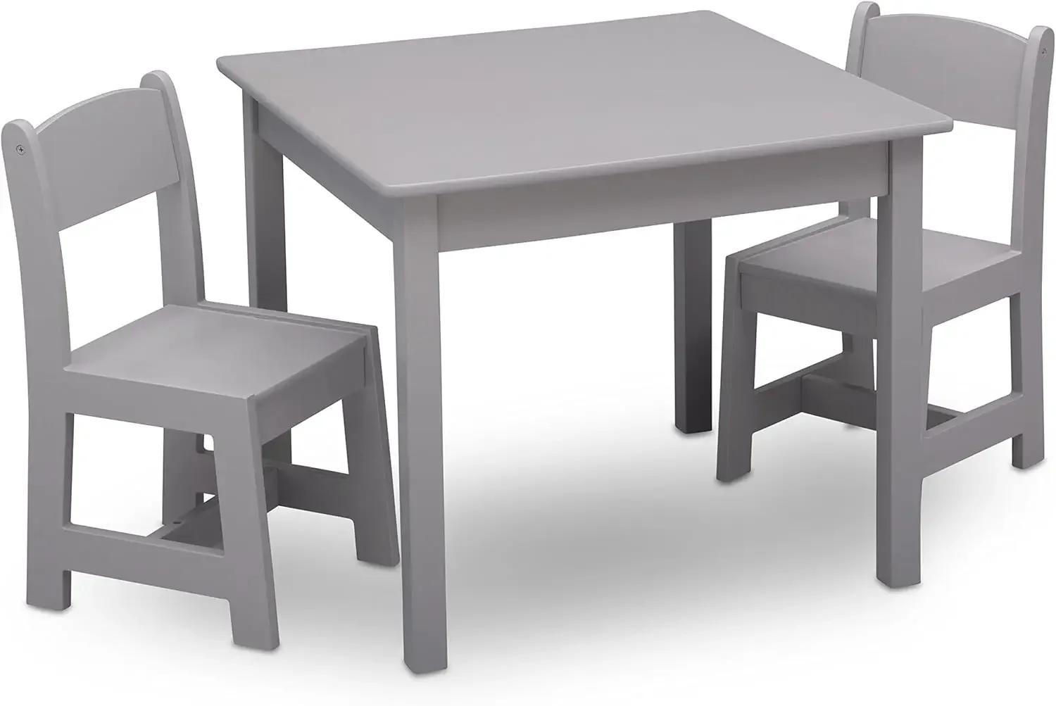 Children MySize Kids Wood Table and Chair Set (2 Chairs Included) - Ideal for Arts & Crafts, Snack Time & More - Greenguar