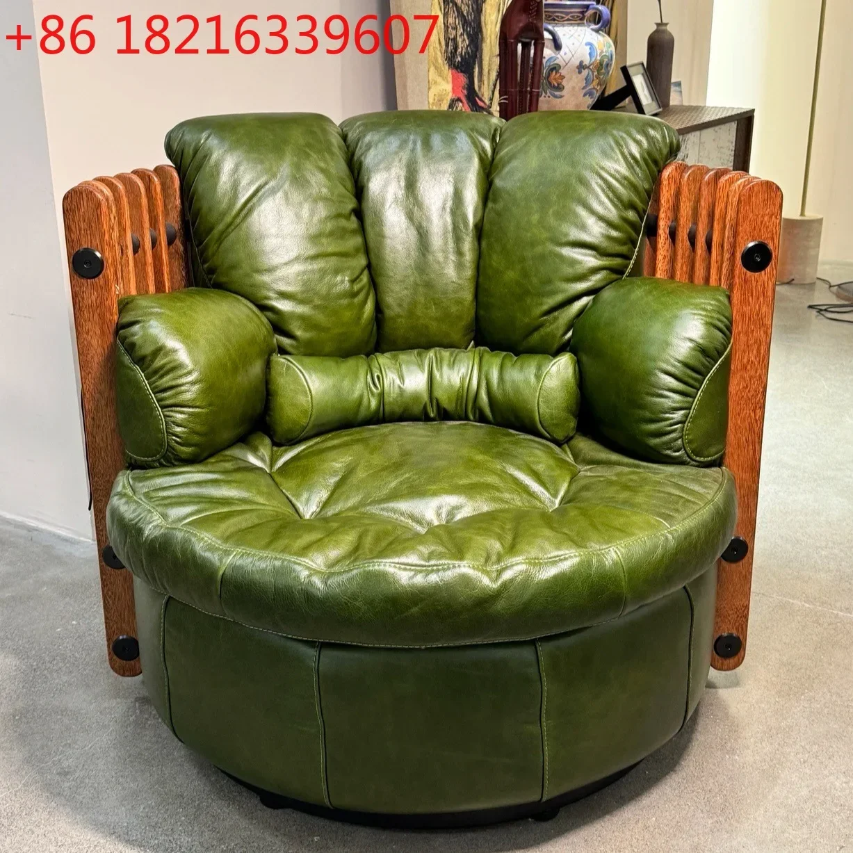 YAO medieval tea room chief chair tea space cigar chair retro style palm wood high-end