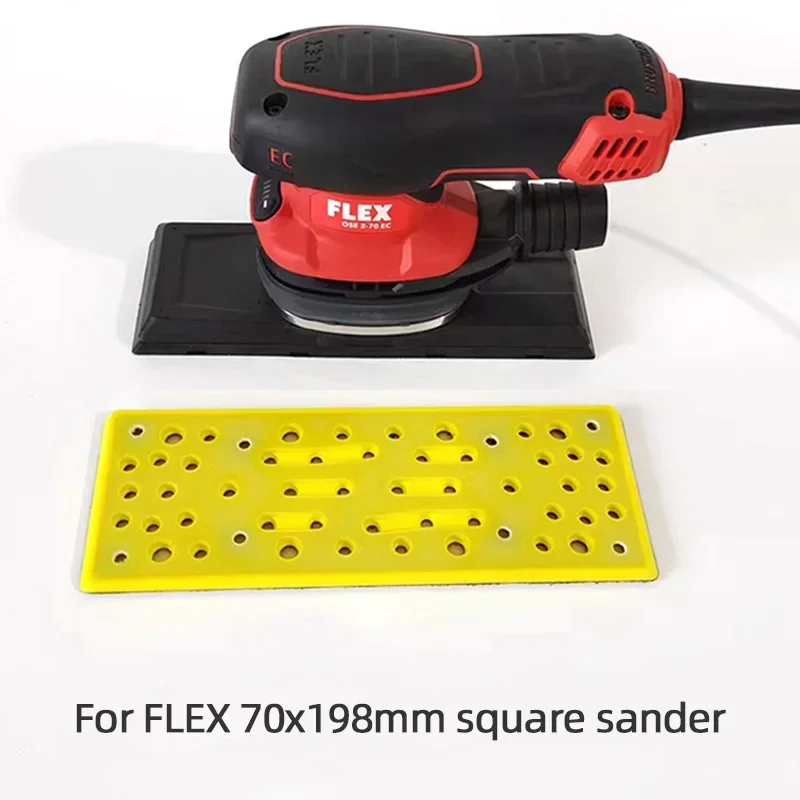 Bandeja rectangular para máquina de lijado eléctrico, 70 × 198mm, para amoladora rectangular MIRKA FLEX, disco adhesivo, accesorios para herramientas eléctricas