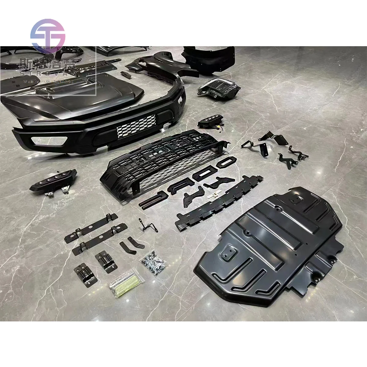 PP Plastic Car Parts Bumpers Body Kit for   Ranger T6 T7 T8 2012-2021 Facelift to 2022 F150 Raptor.