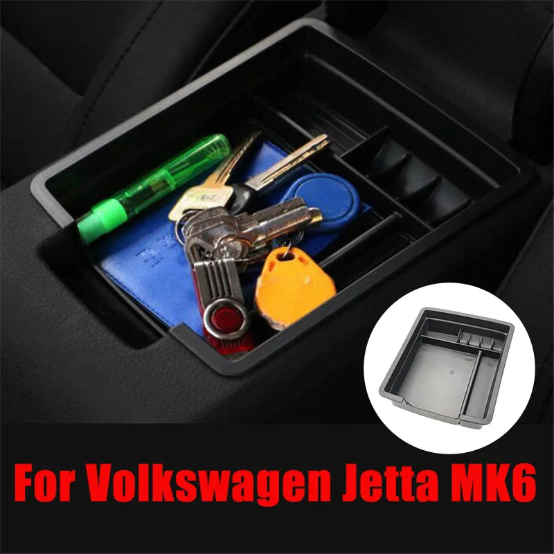 Car Armrest Storage Box For Volkswagen T-Cross T-ROC Golf Sportsvan SV Jetta MK6 GTI MK6 R20/Golf 6 Scirocco Teramont Atlas