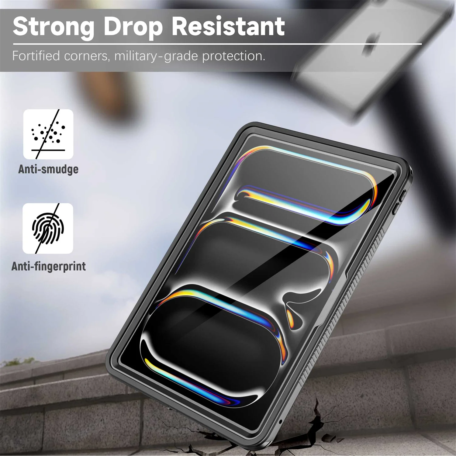 Shellbox IP68 Waterproof Case for iPad Pro 13 2024 Military Grade Shockproof Heavy Duty Defender Rugged Cover