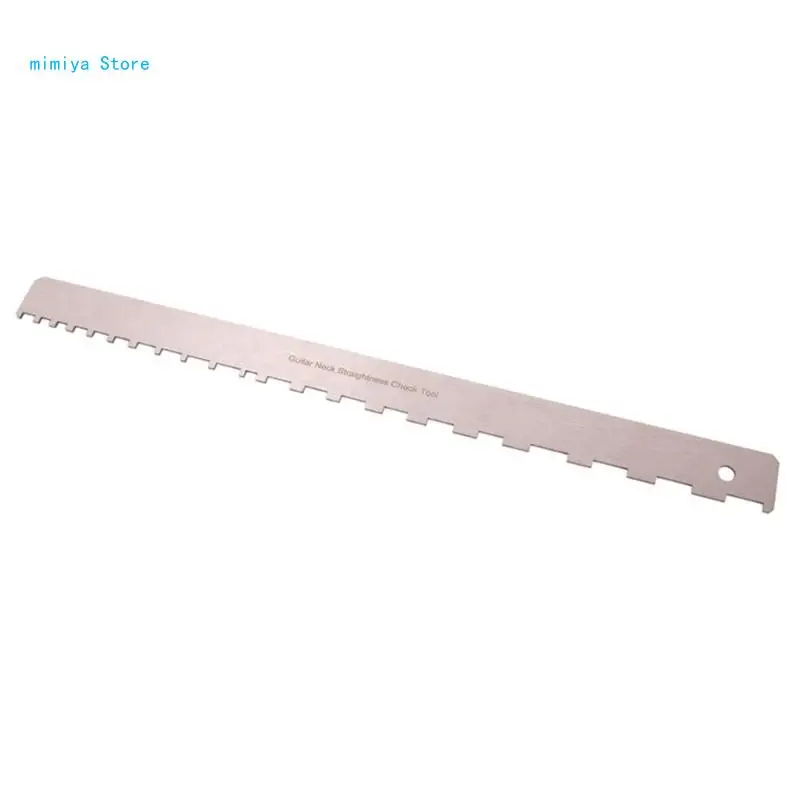 

pipi Guitar Neck Notched Straight Ruler Guitar Fret Ruler Single Scale Measuring Ruler Tool for Luthier Fretboard Fret