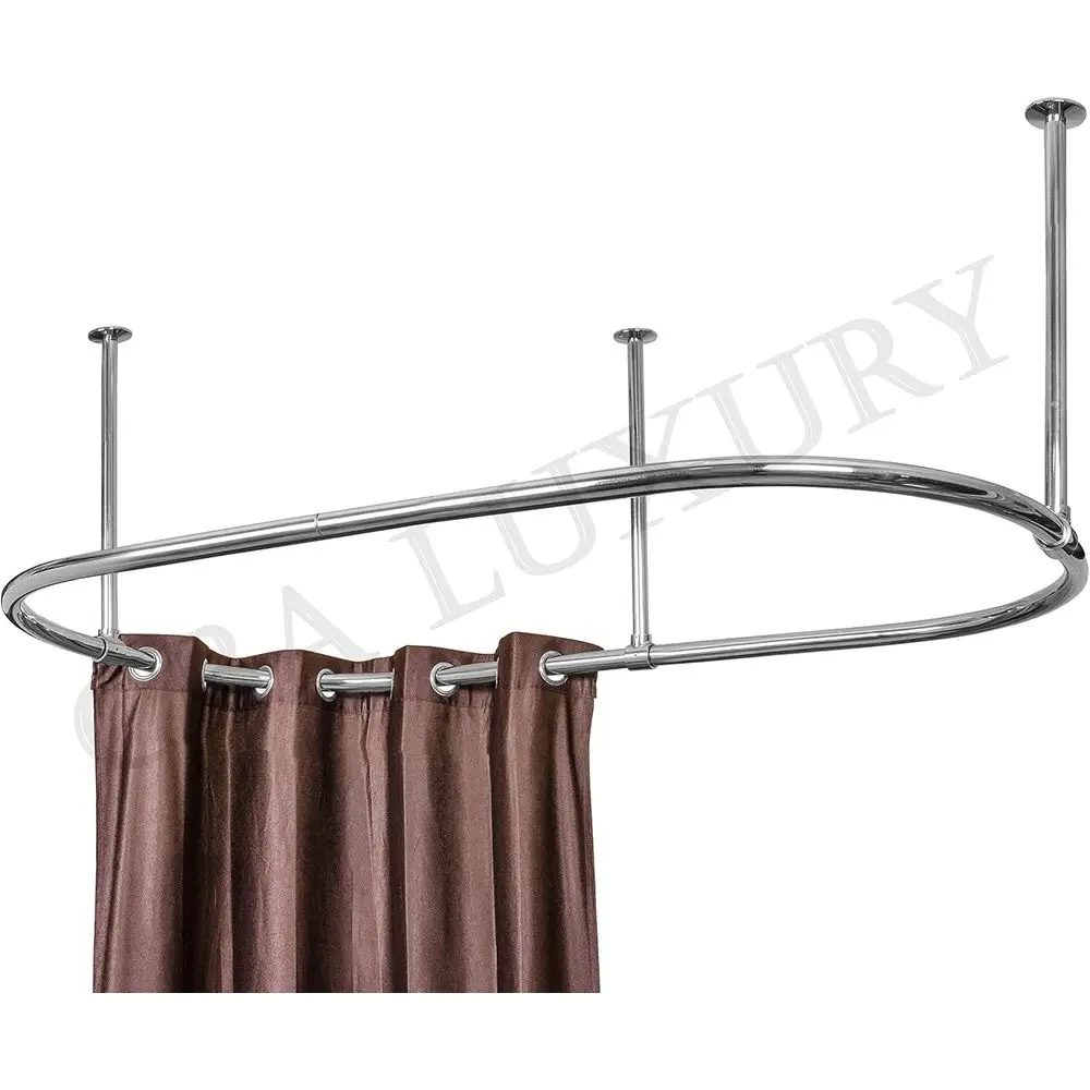 

Карниз для душа с карнизами, потолочной опорой или ванной на когтях, отдельно стоящий карниз, сверхмощный, матовая отделка -