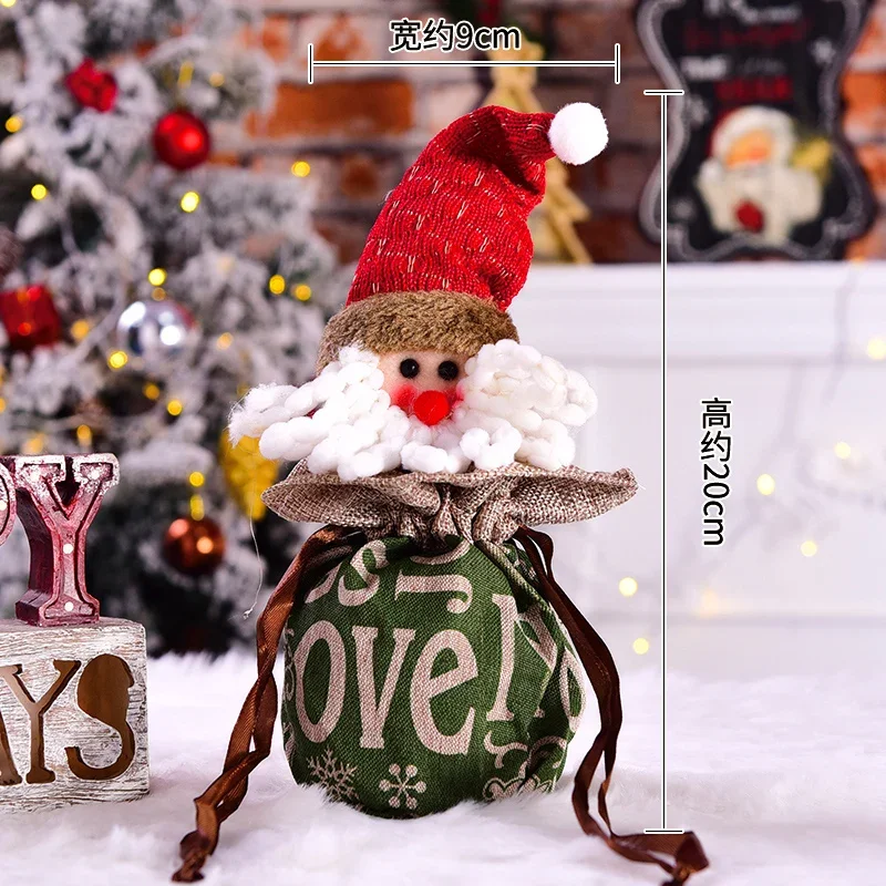 Christmas gift candy bag Christmas Eve to send girlfriend apple bag gift old man snowman deer decoration Christmas decoration