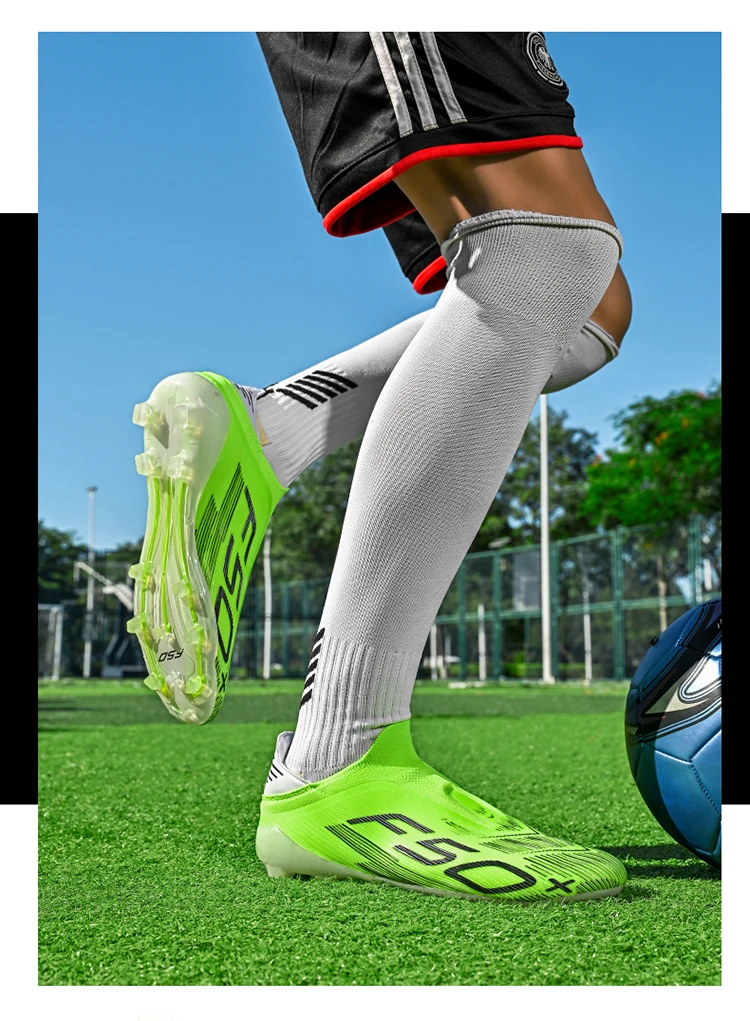 Neue Herren-Fußballschuhe Rutschfeste Sneakers Trainingsschuhe Bestseller Fußballstiefel Leichte Hochwertige Rasenplatzschuhe Mittelhohe Outdoor-Schuhe – Detail 4