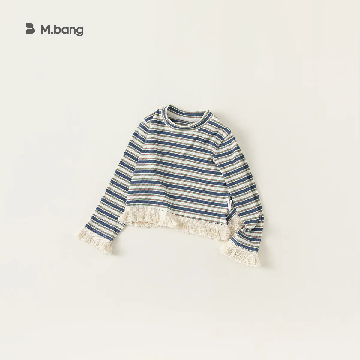 Baby Girl Top Children Clothes Long Sleeve Striped T-shirt Girls Personality Fringe Shirt Spring and Autumn Clothing T-shirt