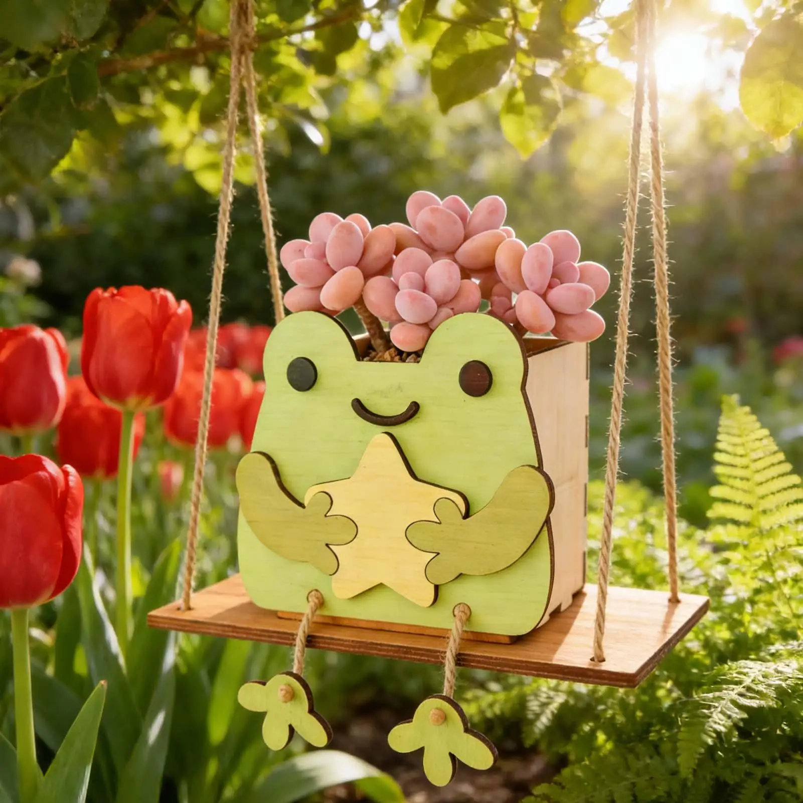 

Качели цветочный горшок комнатный кашпо-качели-лягушка качели контейнер для цветов смола мультяшный цветочный горшок креативный настенный горшок с подвесной головкой