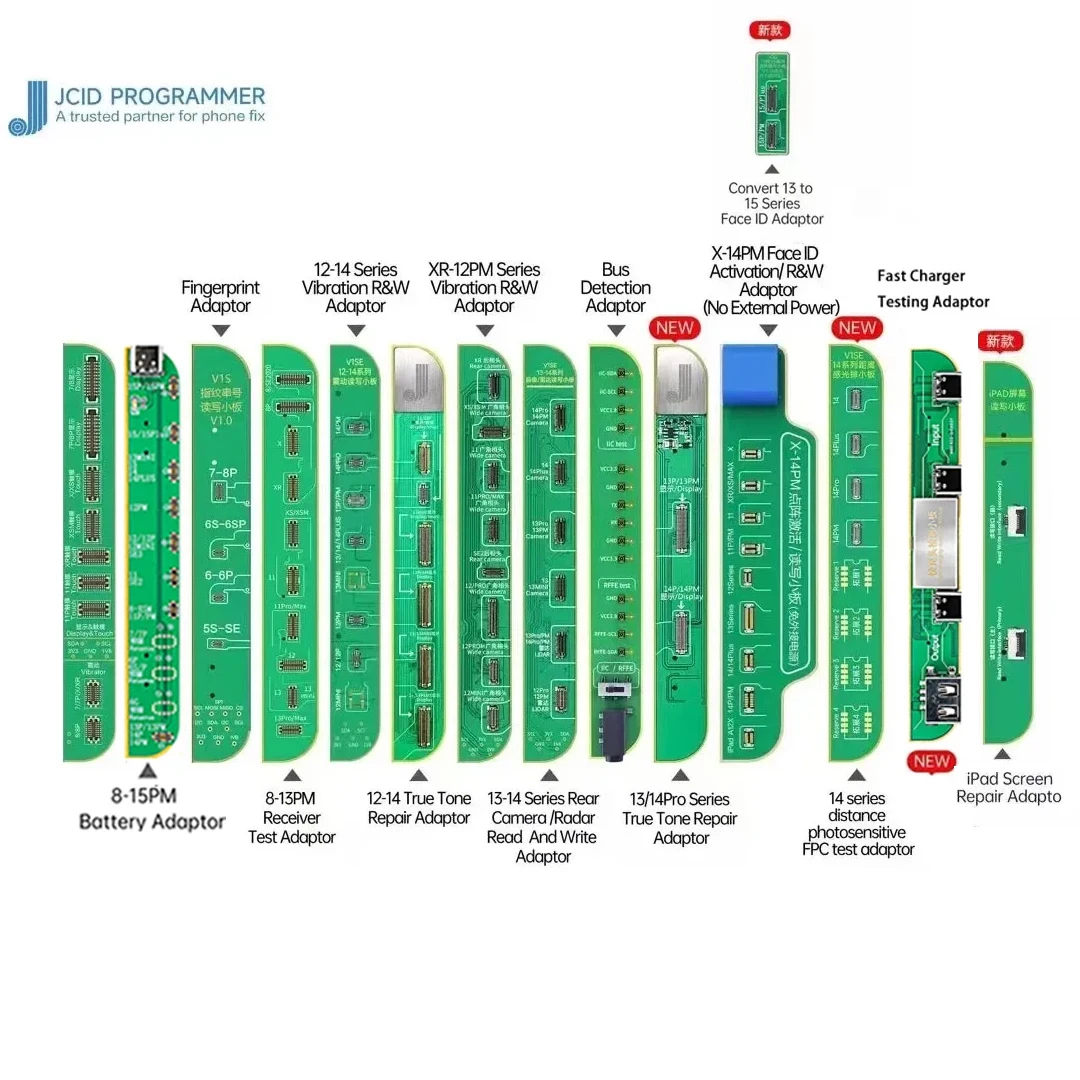 

JC V1S V1SE Face ID Repair Programmer Photosensitive Battery Fingerprint SN Read Write for IPhone 7-14 Pro Max Dot Matrix Repair