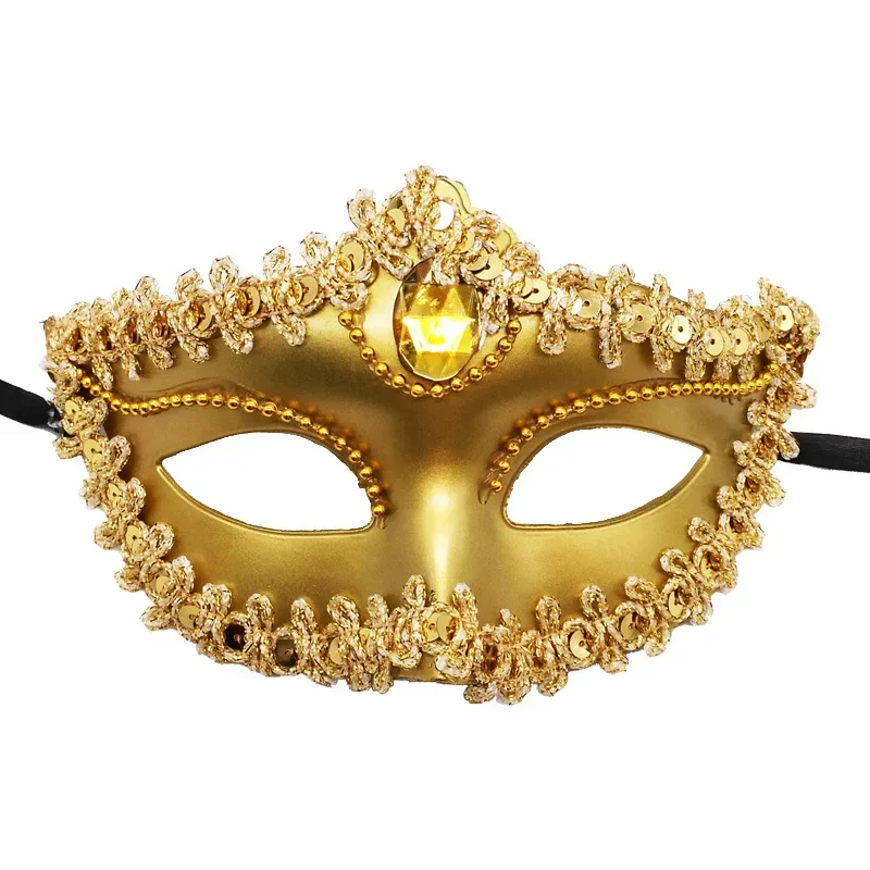 Venice Little Beauty Mask Diamond Princess Mask Ball Women's Eye Mask Halloween Props Party Catwalk Articles