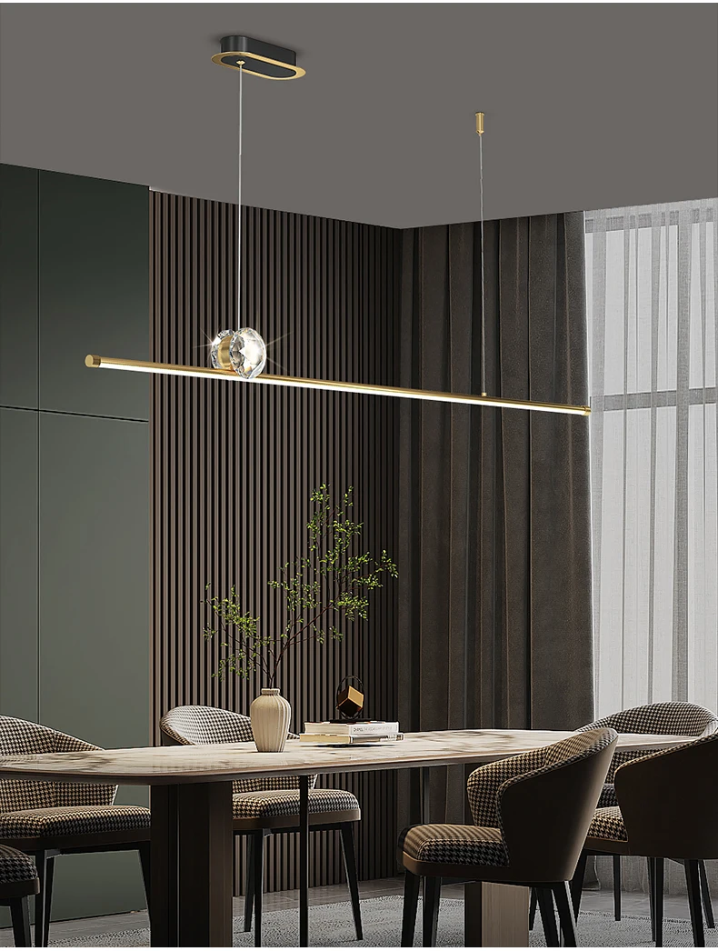 

Modern Simple Dining room Chandelier ceiling Nordic Creative LED Hanging lights Black/gold Bar Kitchen Island Home Deco Fixtures