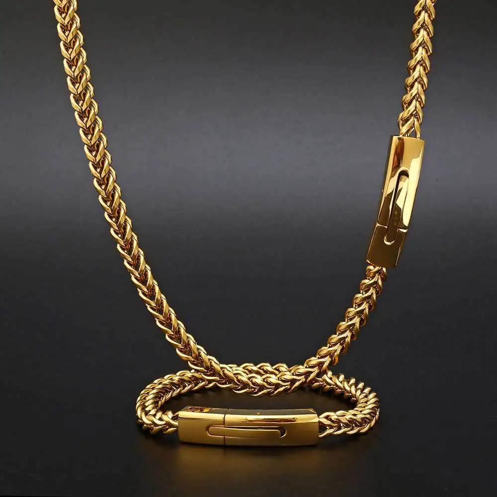

Luxury 24K 9999 Pure Gold real gold European and American hip-hop 6mm length 60cm hip-hop bracelet for men and women