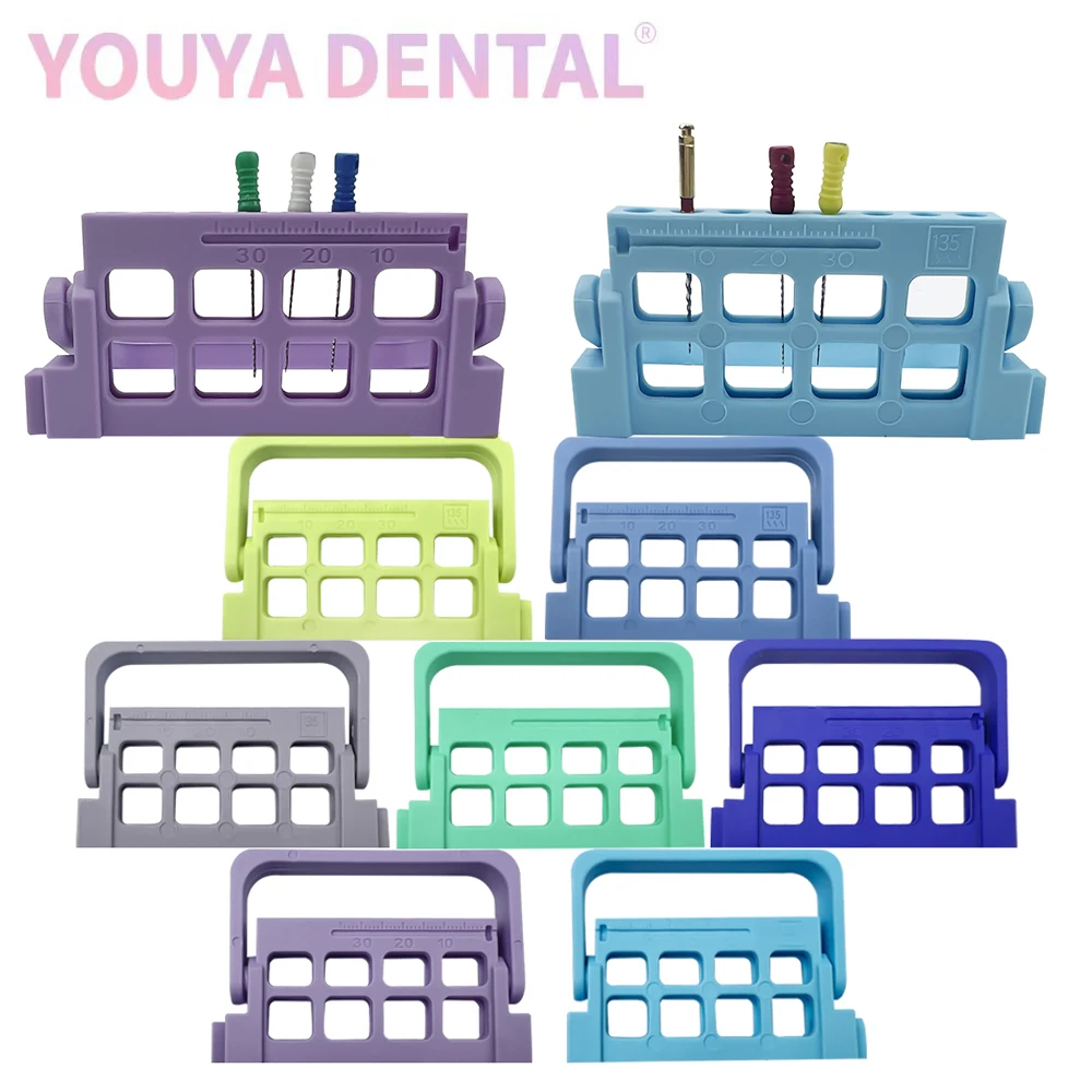 Dental 8 Holes Autoclavable Endo Files Holder Dispenser Endodontic Drill Stand Bur Drill Sterilization Disinfection Organizer