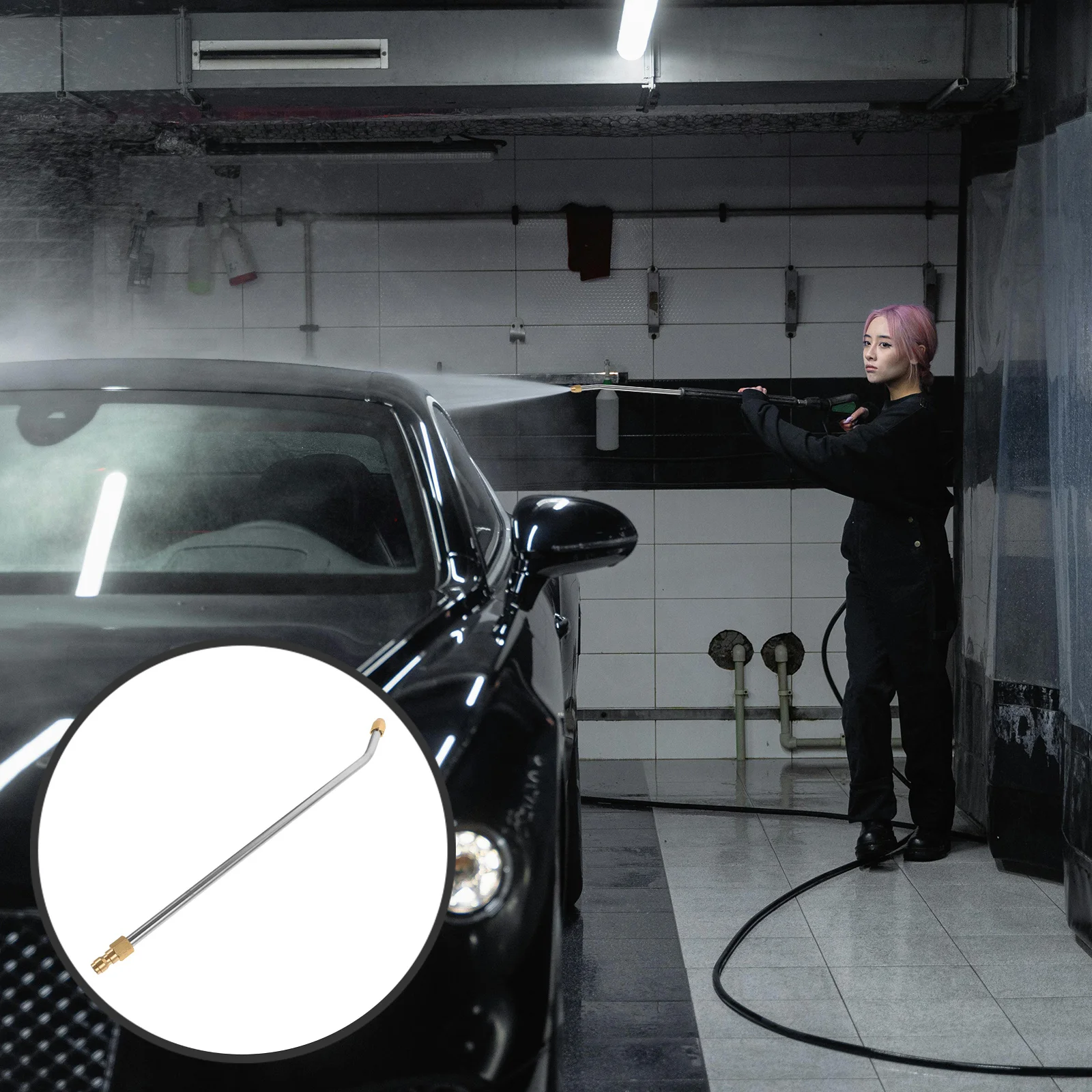 

Pressure Wand Extension 30° Angled High-Strength Metal Car Sprayer Wand For High Pressure Washer Power Washer Lance