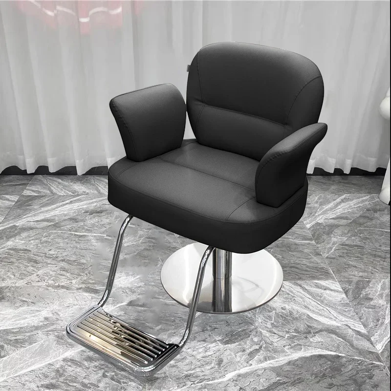 Trendy Premium Barber Chair Personalized Nordic Portable Retro Barber Chair Beauty Salon Cadeira De Barbeiro Salon Furniture