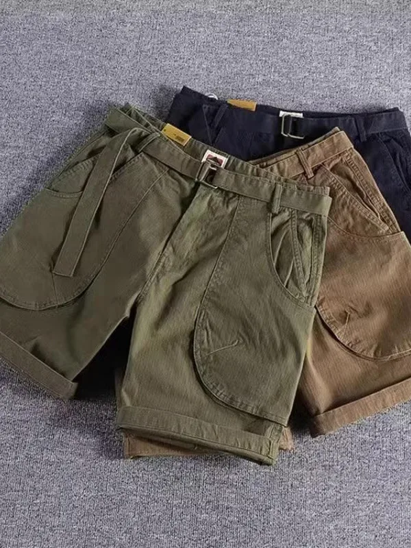 

Tagkita Men's Slim Fit Straight Leg Cotton orts Summer Workwear Lightweight Elastic Casual Trousers Youth Faion Sle