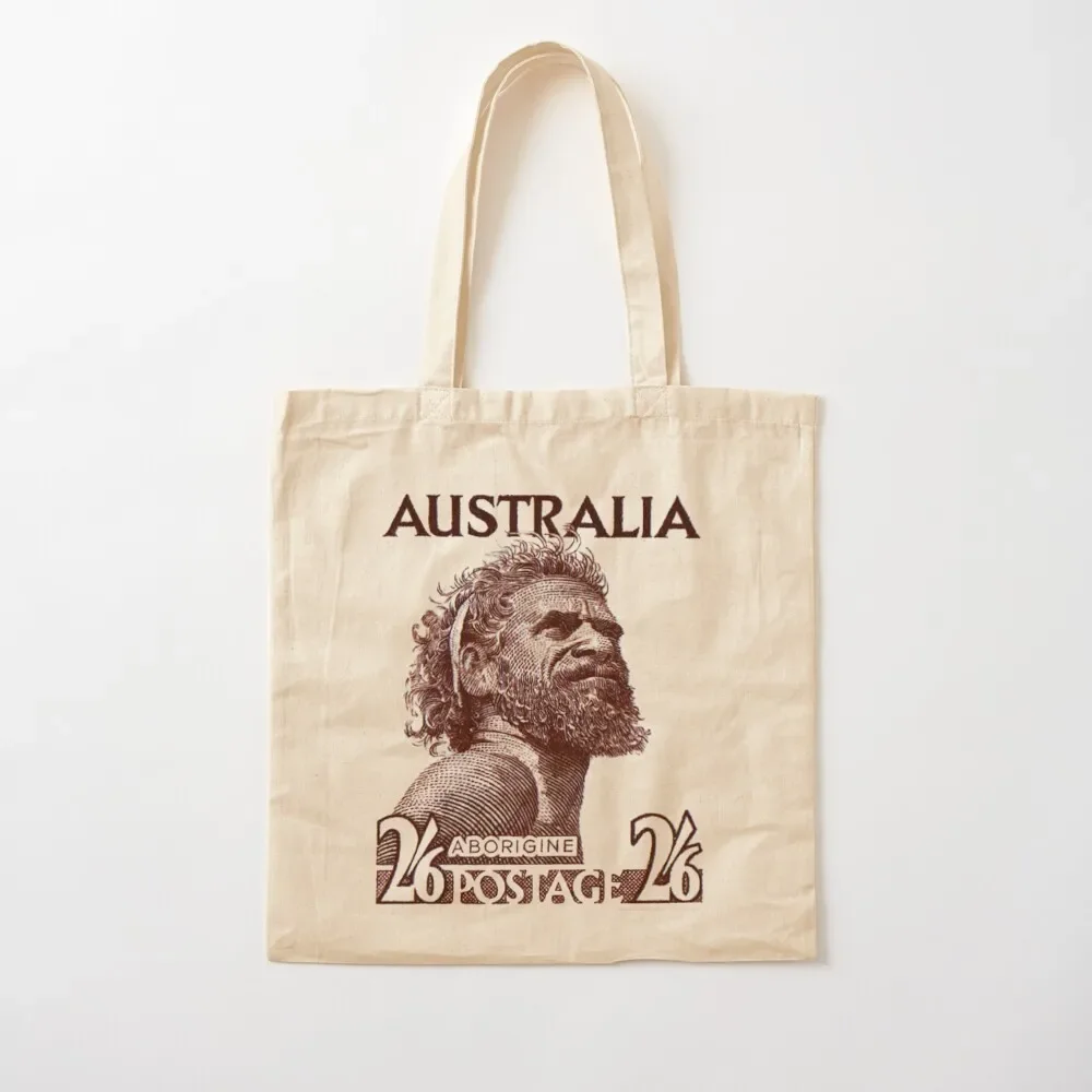 

Antique Australian postage stamp, 2s6d, brown, aborigine Tote Bag Cloth bag Cloth bags shopping bag logo