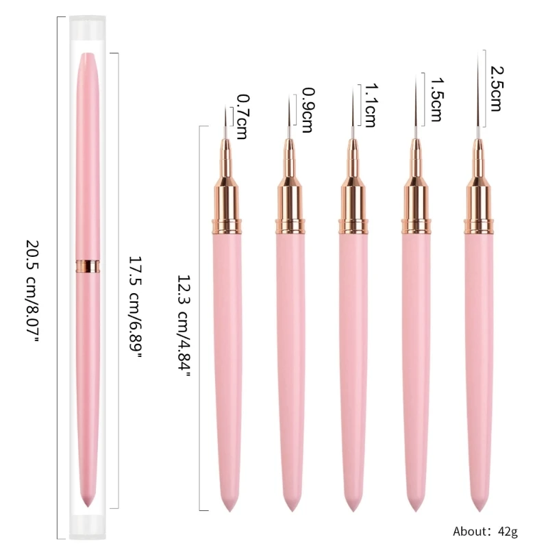 E1YE 5pcs Japanese Art Line Pens Fine Brush Durable and Perfect for Professional Artists and Beginners