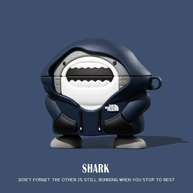 เพนกวินหอยทากสุนัขฉลามสไตล์สําหรับ Apple AirPods 4 น่ารักการ์ตูนซิลิโคนหูฟังป้องกันสําหรับ AirPods 4