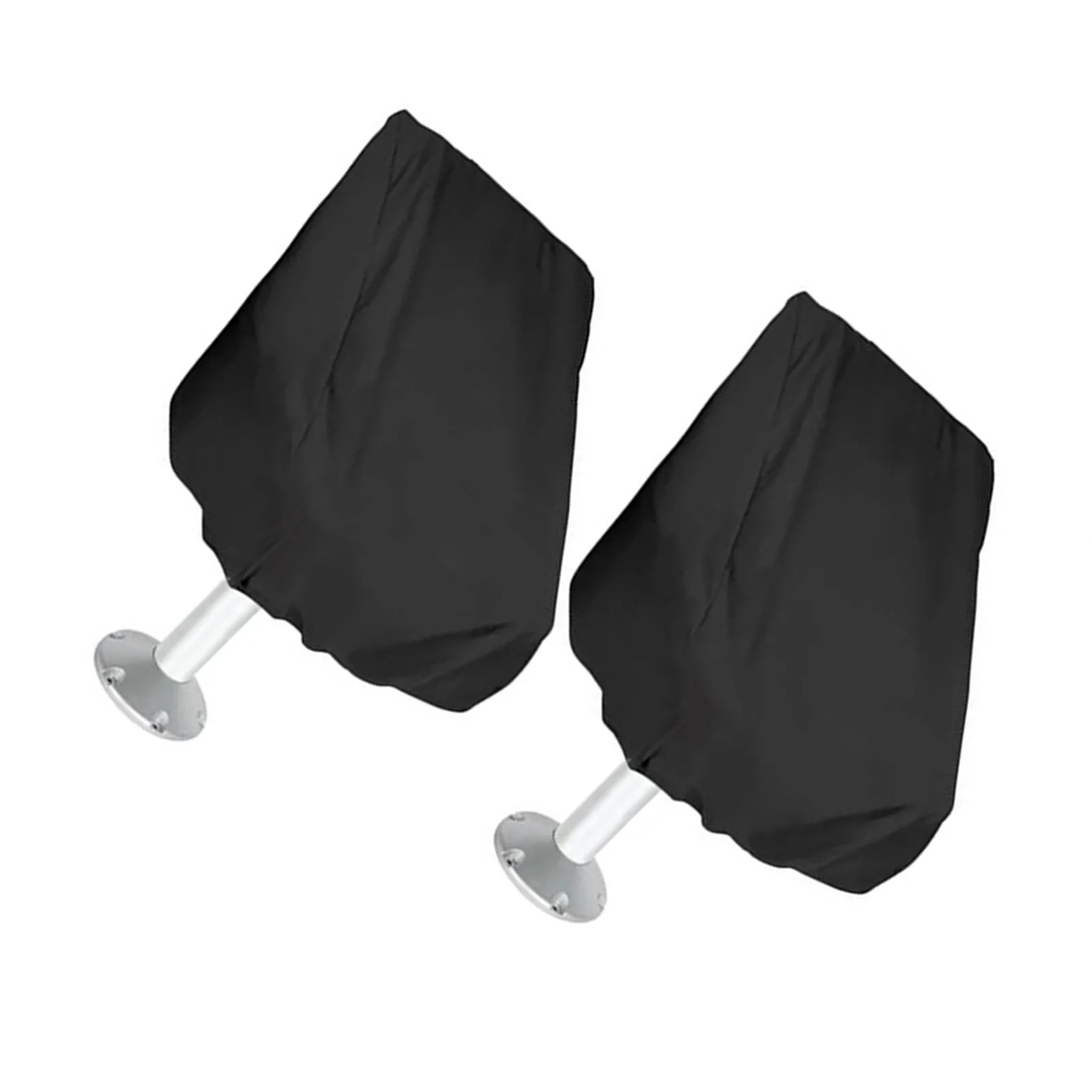 

2pieces Pontoon Seat Cover With Stretch Rope Easy Fixing For Complete Boat Helm Protective Cloth Dust-proof