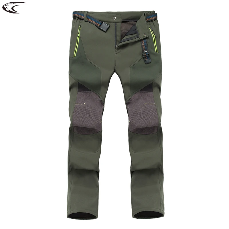 Зимние теплые фланелевые брюки LNGXO, мужские водонепроницаемые походные брюки для кемпинга и катания на лыжах Зимние теплые фланелевые брюки LNGXO, мужские водонепроницаемые походные брюки для кемпинга и катания на лыжах