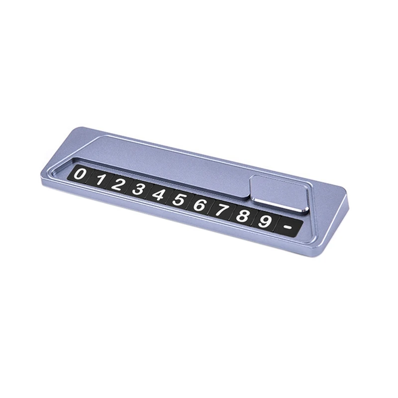 Car Number Plate Stickers Temporary Parking Phone Number Plate Card Metal Numbers Sign For Car Parking Decoration