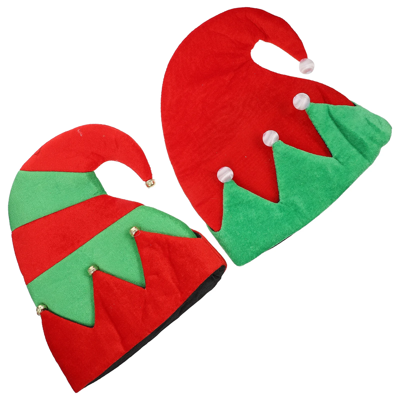 

2 PCS Christmas Party Decoration Festive Elf Hat Xmas Cosplay Hats Props Headdress