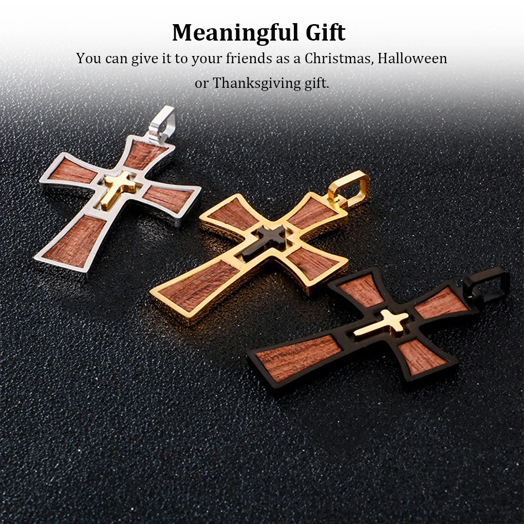 Pendant Stainless Steel Multi-Layer Pendants Minimalist Faith Chain Accessories Long-Lasting Men Leisure Casual Christmas