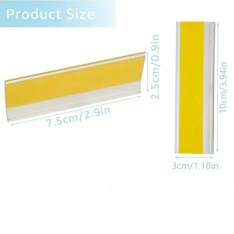 5/10PCS Clear Self-adhesive Shelf Label PVC Index Card Pocket Tag Convenient Cabinet Seasoning Classification Label Home Storage