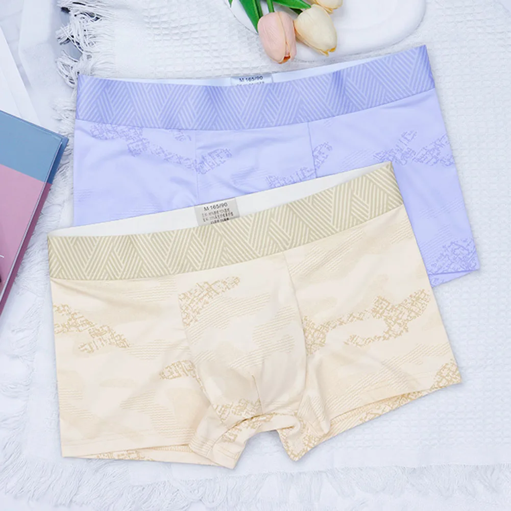 

Basic Style Mens Underwear Basic Style Breathable Comfort Ice Silk Underwear All Seasons Use Application For Home