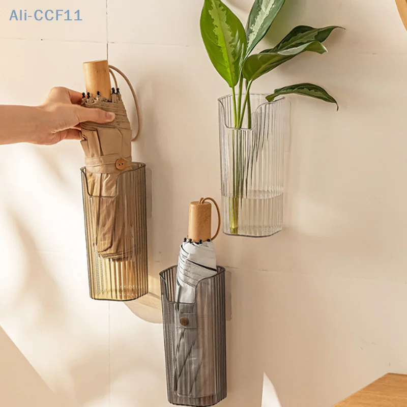 1/3PCS Punch-free Wall-mounted Umbrella Storage Rack Door Umbrella Storage Bucket Plastic Bag Storage Bucket Storage Box
