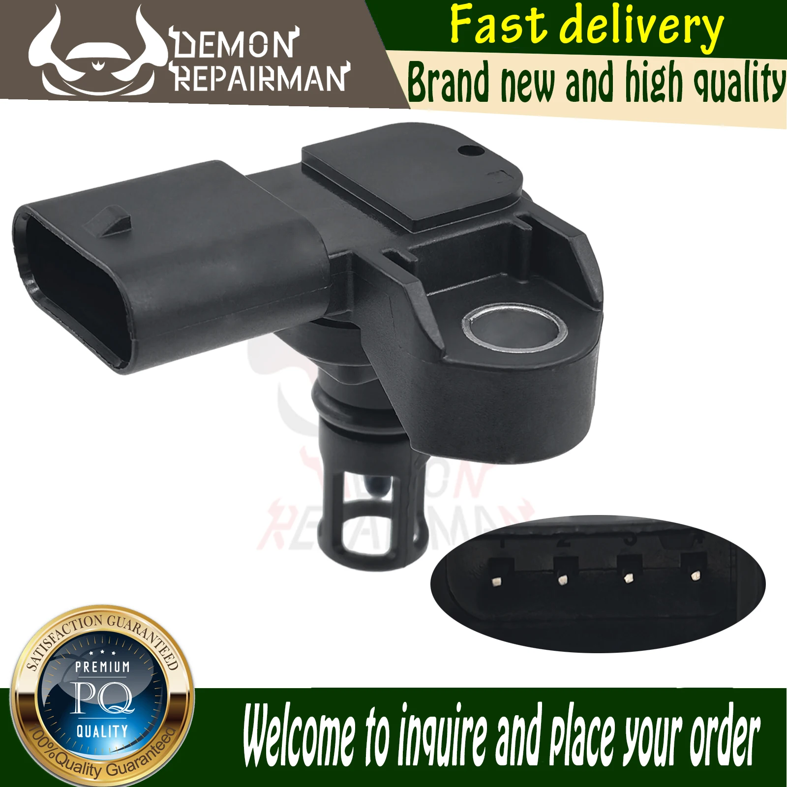 12681993 Intake Air Pressure and Temperature Sensor Compatible with Chevrolet Malibu Buick Cascada Opel GMC Terrain 1.4L1.5L1.6L