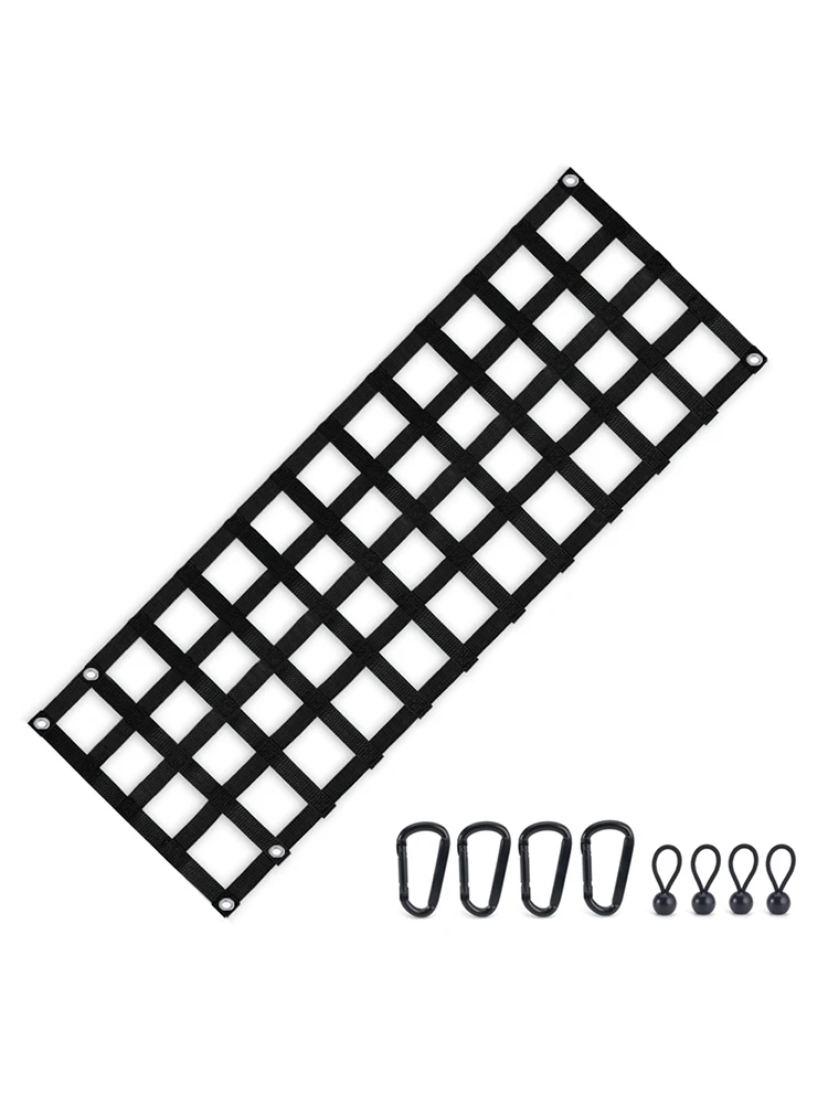 ZS-voiture 60 ''x 18'' filet organisateur de coffre camion lit Cargo maille hayon Net stockage d'articles pour camions pleine taille pour remorque bateau SUV