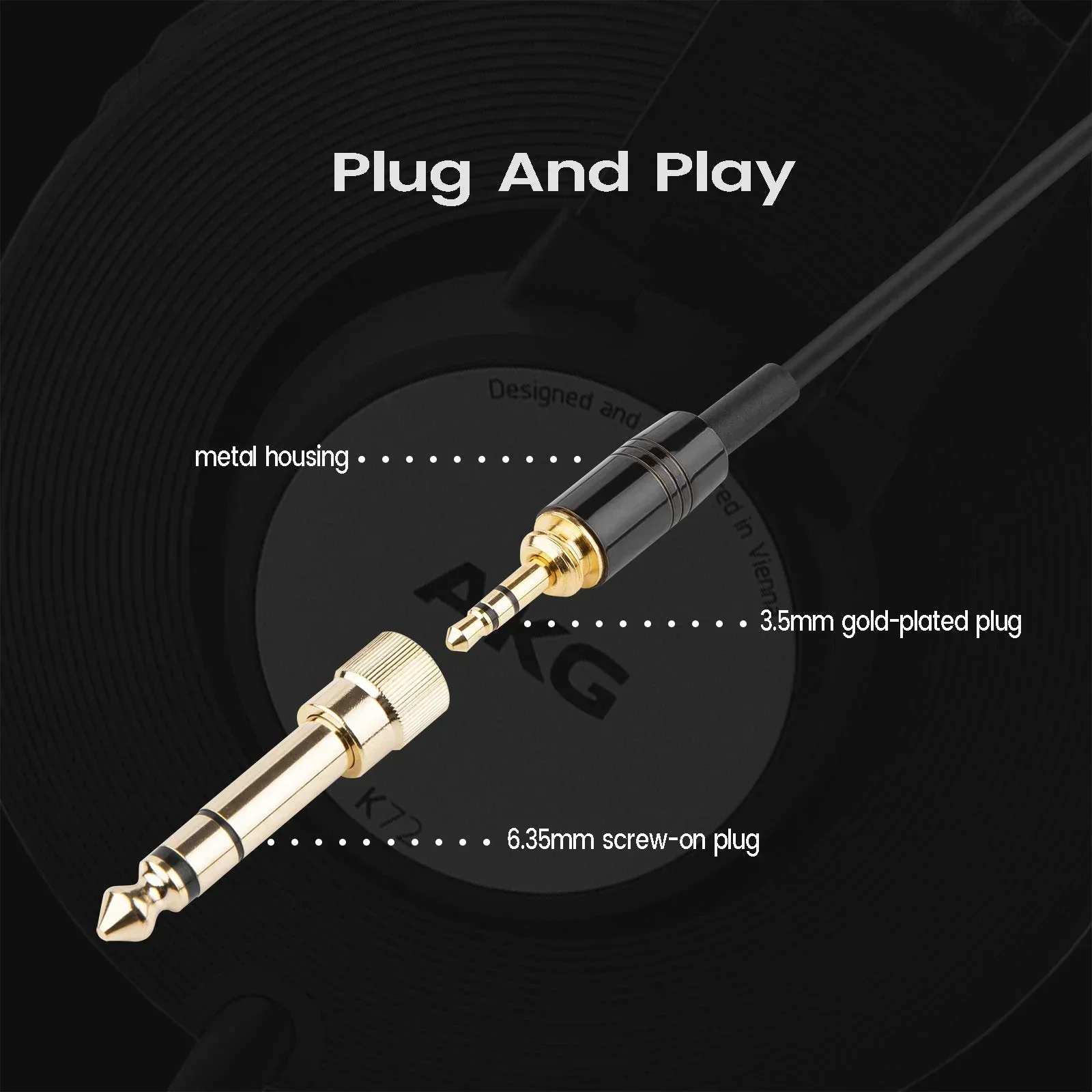 6.35mm Mini XLR OFC Spring Coiled Replacement Audio Cable For AKG K240MK II Q701 K702 K271s K271 MKII M220 Headphones